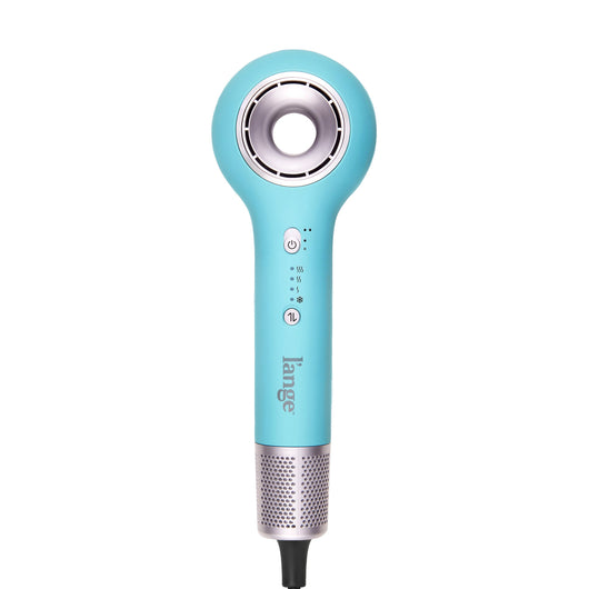 Blue L'ange HaloRing Hair Dryer in a blank background