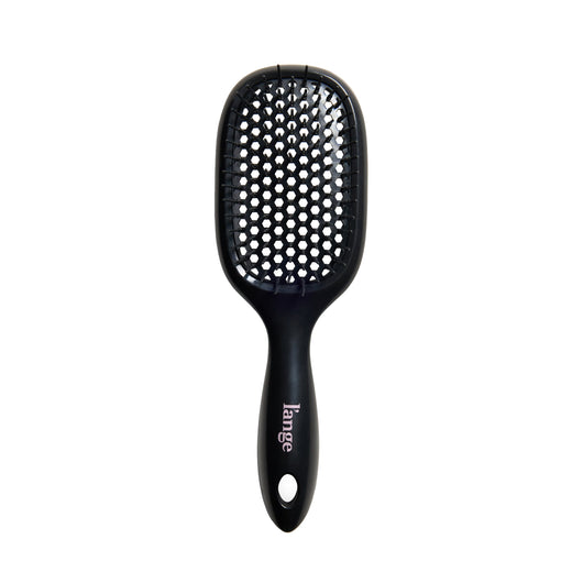black L’ange detangling brush on white background