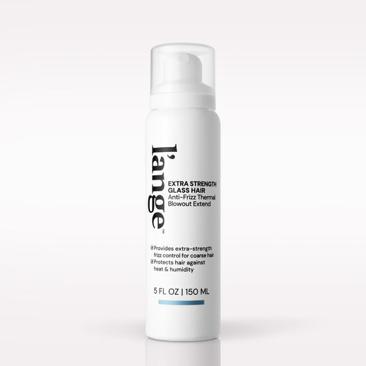 L'ange Extra Strength Glass Hair bottle on a blank background