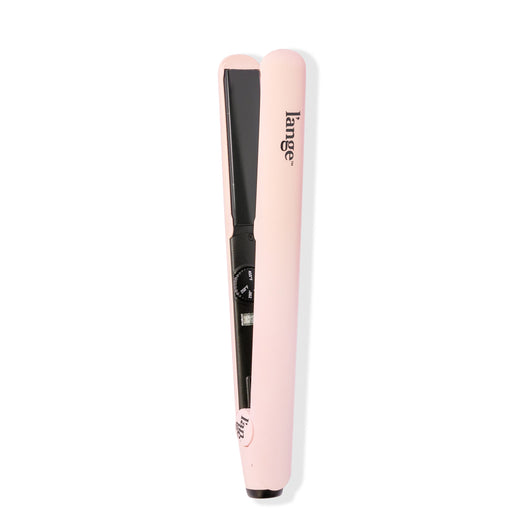 Blush ceramic round edge plates with soft touch handle, round temperature setting, black L’ange logo