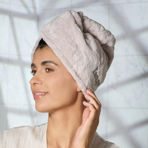 Plush Hair Wrap Towel Medium Ultra-Absorbent Coral Fleece 2-Pack