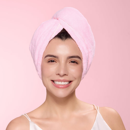Plush Hair Wrap Towel Medium Ultra-Absorbent Coral Fleece
