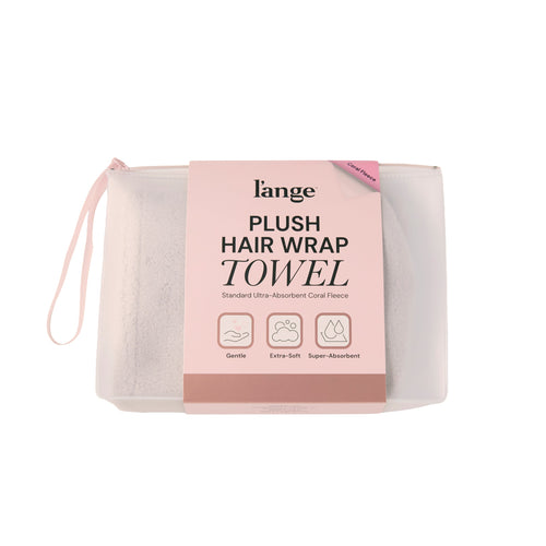 Plush Hair Wrap Towel Medium Ultra-Absorbent Coral Fleece