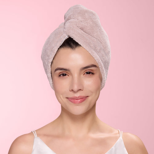 Plush Hair Wrap Towel Medium Ultra-Absorbent Coral Fleece