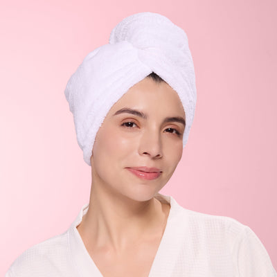 Plush Hair Wrap Towel Medium Ultra-Absorbent Coral Fleece