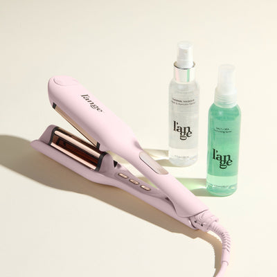 Wave Maker Value Set, featuring a Blush 1-in SculptWaver, Thermal Magique, and Salt & Sea, displayed on a beige background